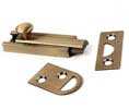 U Need Hardware SB003-609/US5 Solid Brass Surface Bolt 3" - Antique Brass Slide Bolt