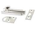 U Need Hardware SB003-618/014 Solid Brass Surface Bolt 3" - Polished Nickel Slide Bolt