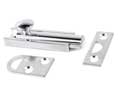 U Need Hardware SB003-625/026 Solid Brass Surface Bolt 3" - Polished Chrome Slide Bolt