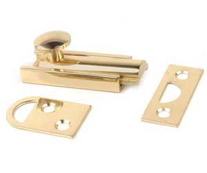 U Need Hardware SB002-605/US3 Solid Brass Surface Bolt 2" - Polished Brass Slide Bolt