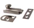 U Need Hardware SB002-620/15A Solid Brass Surface Bolt 2" - Antique Nickel/Pewter Slide Bolt
