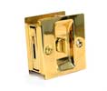 U Need Hardware SD302-605/US3 Solid Brass Pocket Door/ Sliding Door Pull: Privacy - Polished Brass