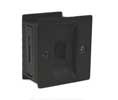 U Need Hardware SD302-622/019 Solid Brass Pocket Door/ Sliding Door Pull: Privacy - Matte Black