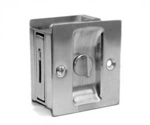 U Need Hardware SD302-625/026 Solid Brass Pocket Door/ Sliding Door Pull: Privacy - Polished Chrome