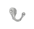 U Need Hardware SH200-626/26D Solid Brass Wardrobe Single Hook - Satin/Brushed Chrome