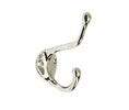 U Need Hardware SH300-618/014 Solid Brass Wardrobe Coat and Hat Hook - Polished Nickel