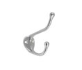 U Need Hardware SH300-626/26D Solid Brass Wardrobe Coat and Hat Hook - Satin/Brushed Chrome