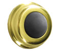 U Need Hardware WB100-605/US3 Solid Brass 1" Convex Wall Bumper, Wall Door Stop: Polish Brass