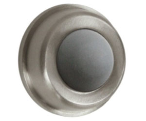 U Need Hardware WB100-619/015 Solid Brass 1" Convex Wall Bumper, Wall Door Stop: Satin/Brushed Nickel