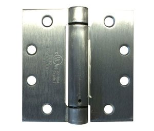 Ultra Hardware 35338R1 Box of 2 4.5x4.5in Single Acting Spring Hinge-Full Mortise-Standard Weight-Steel Base-Satin Chrome Finish