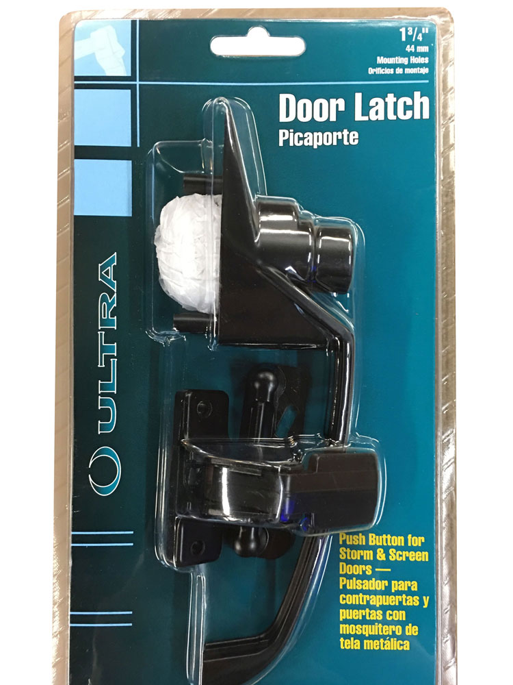 Ultra Hardware 47005 Storm Door Push Button Latch Resilient Strike