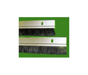 Ultrafab-PPB-F-36 - Polypropylene Black Extrusion Door Sweeps with Black Brush  - Flush Mounting