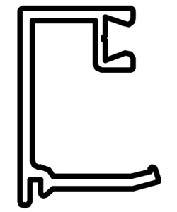 Besam US01-0421LLDB 5/8" Glass Stop Snap In with Vinyl- Dark Bronze