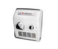 World Dryer RA54-Q974 Model A  Recessed Push-button Activated Hand Dryer - Cast Iron, White, Universal Nozzle