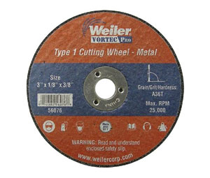Weiler 804-56068 Vortec Pro® Small Type 1 Reinforced Wheel - 3" Diam