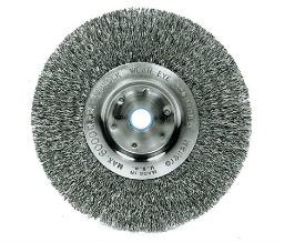 Weiler 804-01055 Trulock™ Narrow-Face Crimped Wire Wheels - 6" Diam  - 0.0140" Wire Size