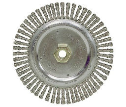 Weiler 804-08954 Dualife® Stringer Bead Twist Knot Wire Wheels - 4" Diam - Stainless Steel Material