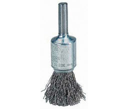 Weiler 804-10013 Crimped Wire Solid End Brushes - 1/2" Diam - 0.0060" Wire Size - Stainless Steel Material