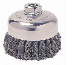 Weiler 804-12316 General-Duty Knot Wire Cup Brushes - 4" Diam - 0.0230" Bristle Diam
