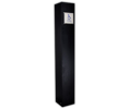 Bollard Post BPS SM-PRP36 BK 6X6X42"BLACK ANODIZED ALUMINUM BOLLARD WITH REMOVABLE BLACK CAP,1 SINGLE GANG PREP @ 36"CL /AFF, SURFACE MOUNT WITH STANDARD CONCEALED MOUNTING BASE AND HARDWARE - Wikk