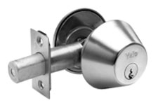 Yale 3511A 2-3/8'' Backset Auxiliary Bored Deadbolt with Single Cylinder and Thumbturn