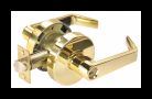 Yale AU 4628LN MCP234 371-1 1-3/4 605 Cylindrical Communicating/Passage Lock, Augusta Lever, 2-3/4" Backset, 371 T-Strike, 1" Lip, for 1-3/4" Thick Doors, Bright Brass