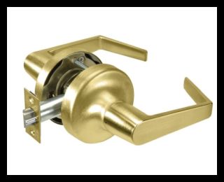 Yale B AU 4608LN MCD234 71S 1-3/4 606ABCB Cylindrical Classroom Lock, Augusta Lever, 2-3/4" Backset, 71S (Full Lip, 1/4" Radius Full Lip) Strike, 1-1/4 Lip, for 1-3/4" Thick Doors, Satin Brass