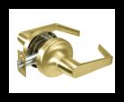 Yale AU 4628LN MCP234 371-1 1-3/4 606 Cylindrical Communicating/Passage Lock, Augusta Lever, 2-3/4" Backset, 371 T-Strike, 1" Lip, for 1-3/4" Thick Doors, Satin Brass