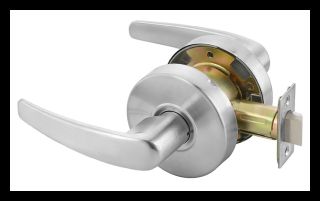 Yale AU 4628LN MCP234 371-1 1-3/4 626ABCI Cylindrical Communicating/Passage Lock, Augusta Lever, 2-3/4" Backset, 371 T-Strike, 1" Lip, for 1-3/4" Thick Doors, Satin Chromium