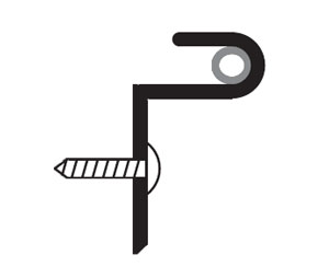 Zero 144A 36" Aluminum Extruded Hook Weatherstrip