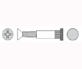 Zero 7244Z Flat Phillips Head Machine Screw - Zinc Plated