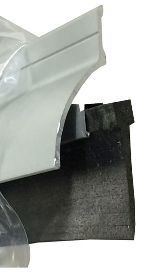 Clear Anodized Door Sweep with Lip Neoprene
