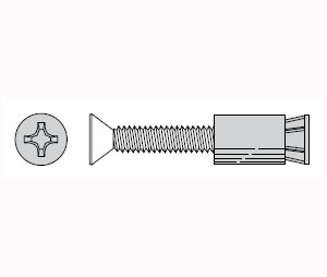 Zero MSLA-10 Anchor with #10 - 24 x 1-1/2” Phillips Machine Screw