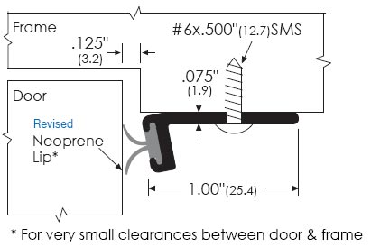 Zero 100D 84" Dark Bronze Anodized Aluminum Perimeter Seal with ...