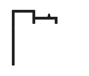 Zero 106A 40" Adjustable threshold , .750"W x 2"H, 40" Length, Mill Finish Aluminum