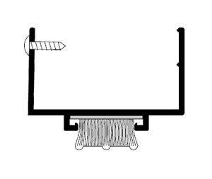 Zero 110A 66" Aluminum Door Bottom with Brush
