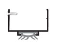 Zero 111A 48" Aluminum Door Bottom with Solid Neoprene