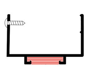 Zero 111FS A 36" Aluminum Door Bottom with Intumet insert - Sill Protection Sweep