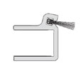 Zero 133 24" PVC Glass Edge Protection with Nylon Brush insert for .500" thick glass - Self-adhesive