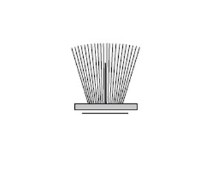 Zero 137P-Gy-PSA 96" Self-Adhesive Polycarbonate Pile Brush - Gray