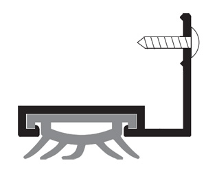 Zero 153A 84" Aluminum Door Bottom with Solid Neoprene