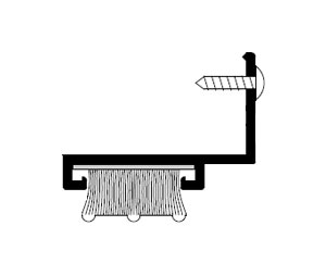 Zero 154A 80" Aluminum Door Bottom with Brush