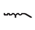 Zero 1673BK 24" Half-Saddle Threshold , 3"W x 1/2"H, 24" Length, Black Anodized Aluminum