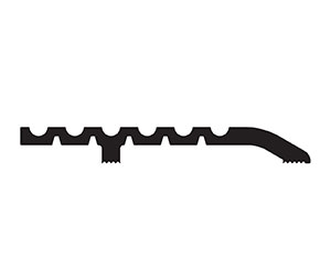 Zero 1674G 96" Half-Saddle Threshold , 4"W x 1/2"H, 96" Length, Gold Anodized Aluminum