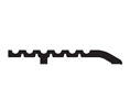 Zero 1674G 24" Half-Saddle Threshold , 4"W x 1/2"H, 24" Length, Gold Anodized Aluminum
