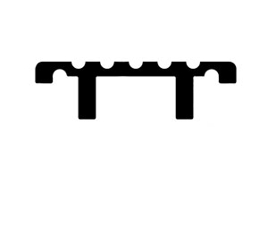 Zero 1682G 42" Thermal break threshold , 1.750"W x .500"H, 42" Length, Gold Anodized Aluminum