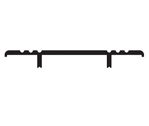 Zero 1684G 56" Thermal break threshold , 4"W x .500"H, 56" Length, Gold Anodized Aluminum