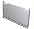 Zero 2070A-10-IM 12" 12"L x 10"H Flood Barrier Shield with Channels for Doors - Inside Mount