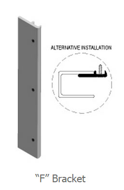 Zero 22070FCH-AA 36 Aluminum "F" Bracket for Flood Barrier Shields - 36" Length
