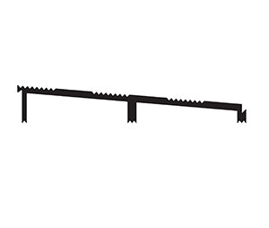 Zero 232G 36" Ramp , 6"W x .500" to 1"H, 36" Length, Gold Anodized Aluminum